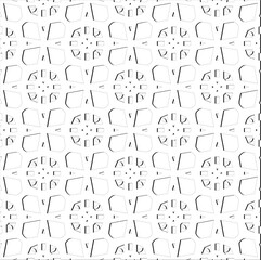Abstract  background with figures from lines. Black and white texture for web page, textures, card, poster, fabric, textile. Monochrome pattern. Repeating design.