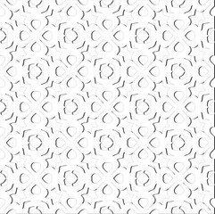 Abstract  background with figures from lines. Black and white texture for web page, textures, card, poster, fabric, textile. Monochrome pattern. Repeating design.