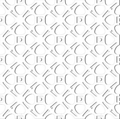 Abstract  background with figures from lines. Black and white texture for web page, textures, card, poster, fabric, textile. Monochrome pattern. Repeating design.