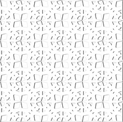 Abstract  background with figures from lines. Black and white texture for web page, textures, card, poster, fabric, textile. Monochrome pattern. Repeating design.