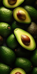 close upavocado with water droplets on it, Generative AI