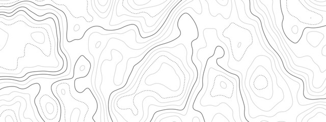 Abstract wavy topographic map. Abstract wavy and curved lines background. Abstract geometric topographic contour map background.