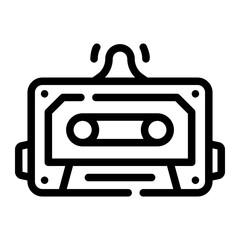 cassette Line Icon
