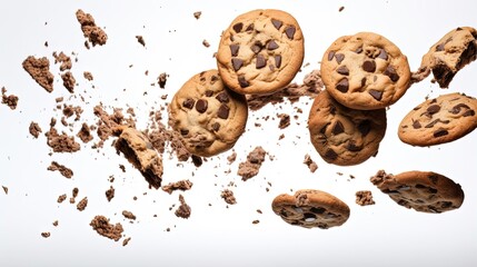 Chocolate Chip Cookies Falling