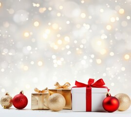 Christmas gift boxes and decorations