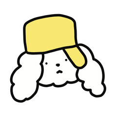 Dog Wearing Hat Cartoon illustration