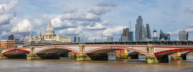 Cityscape with Blackfriars Bridge. London, England