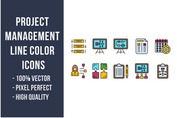Project Management Flat Icons