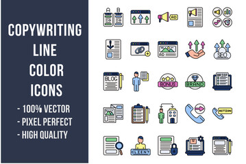 Copywriting Flat Icons