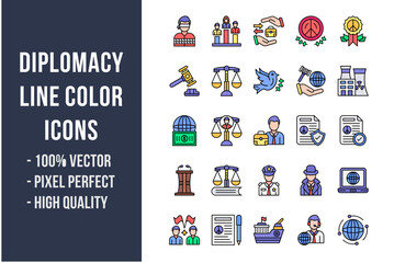 Diplomacy Flat Icons