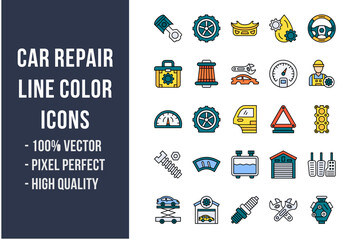 Car Repair Flat Icons