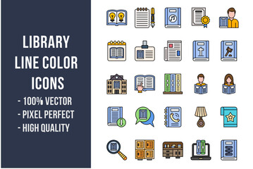 Library Flat Icons