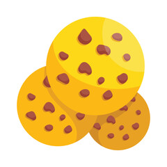 Cookies vector colorful stickers Icon Design illustration. EPS 10 File