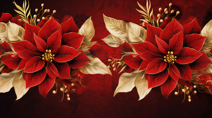 Flor de Nochebuena" (Poinsettia) during Christmas