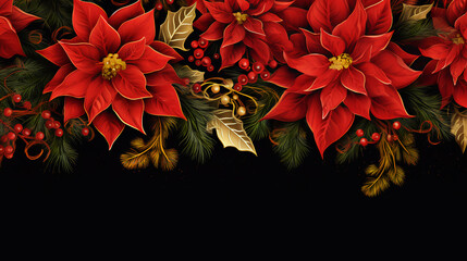Flor de Nochebuena" (Poinsettia) during Christmas