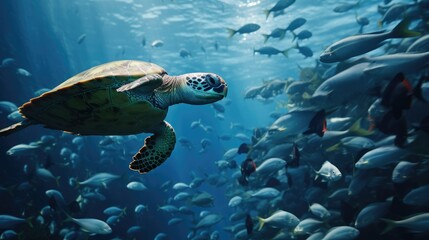 Obraz premium Sea Turtle Generative Ai