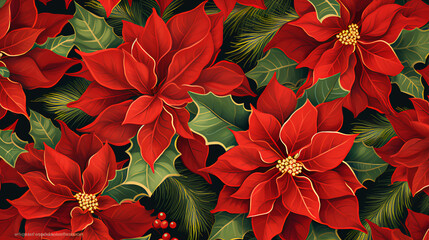 Flor de Nochebuena" (Poinsettia) during Christmas