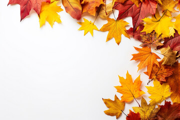 Frame Of Autumn Leaves With Ample Space For Text Thanksgiving Day
