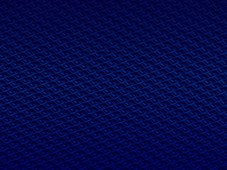 Abstract blue steel wire background with blue glowing lines with empty space for design. Modern technology innovation concept background. Perforated dark blue metal sheet.