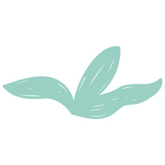 Flowers in hand drawn style. Floral and leaves elements.