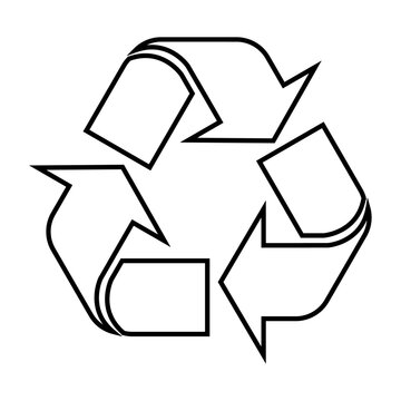 Recycle vector icon recycling garbage symbol environment for graphic design, logo, web site, social media, mobile app, ui illustration