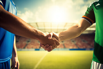 Soccer Players Shaking Hands