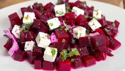 salad with beets and cheese