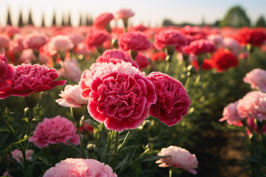 carnation flower blossom in spring season, Decoration flower plant at home and garden