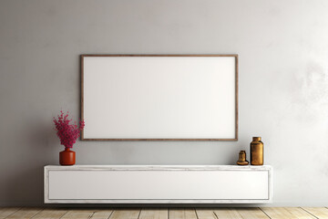 Tv Frame With An Empty Space For A Photo Or Picture Tv Mounted On Wall With Gallery Of Artwork Surrounding It