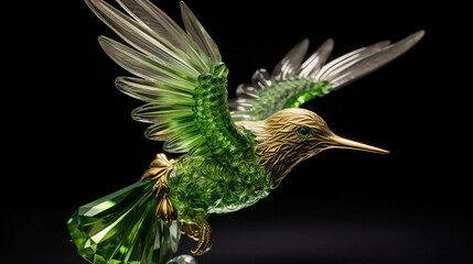 hummingbird in precious minerals Generative AI