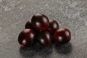 Raw ripe black kumato tomato