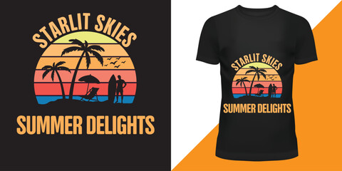 Summer Hiking Camping T-shirt Design for men and women 