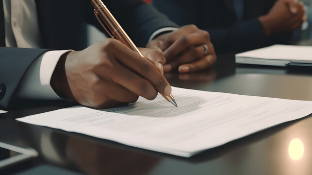Signing Contract Close-Up