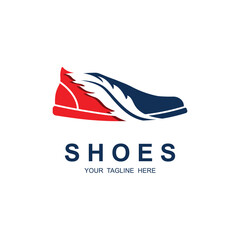 shoe logo vector icon illustrtation design