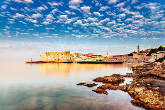 Golden Dubrovnik in the morning