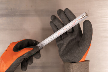  Wooden folding ruler isolated on a white background.