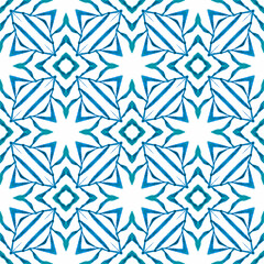 Fototapeta premium Organic tile. Blue magnetic boho chic summer