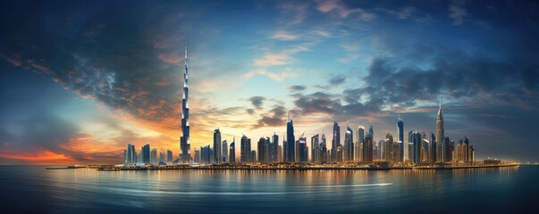 United Arab Emirates- Dubai- View of cityspace. Generative ai