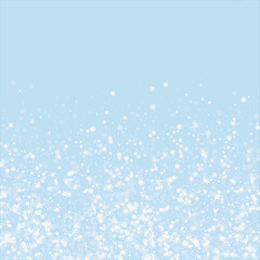 Falling snowflakes christmas background. Subtle