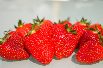 Strawberry on the table. Fresh strawberries on the table.