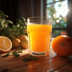 Fresh Orange Juice ai generated