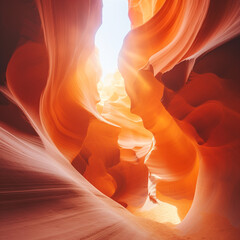 Antelope canyon view with natural light