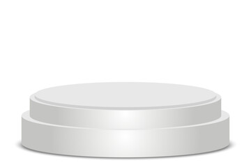 White realistic 3d podium with empty space