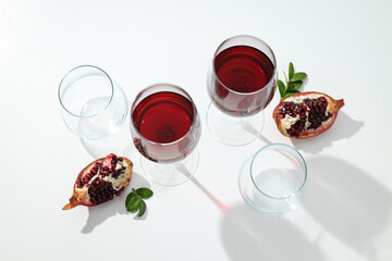 Pomegranate wine, delicious and gourmet alcohol drink