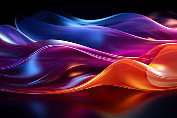 Fototapeta premium Lighting motion blur abstract waves colorfull background