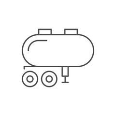 Tank trailer line outline icon