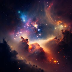 Obraz na płótnie Canvas stars nebulae outer space wallpaper 