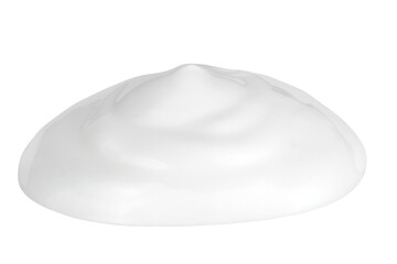 A pile of cream isolated on a transparent background.