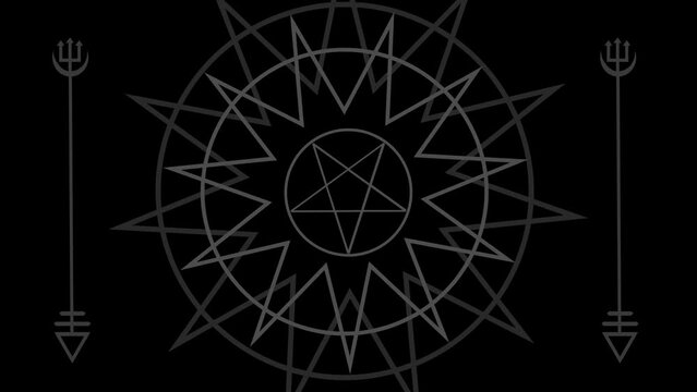 gothic, occult sign with pentagram