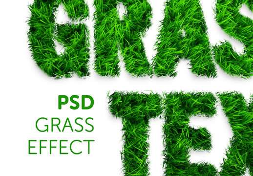Grass text effect - ai generated grass